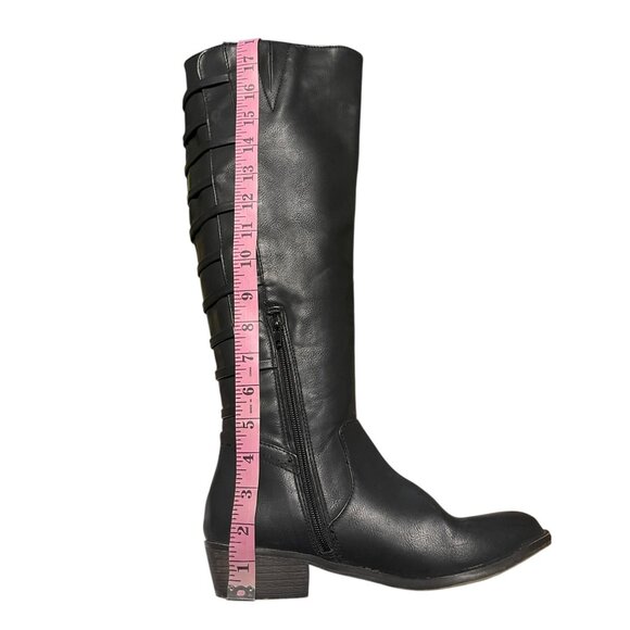 Rampage,Women Black Knee-High Boots With Side Zipper Size 7.5M - Picture 8 of 16
